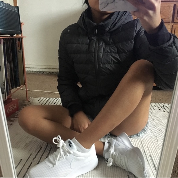 Womens Dark Black Puffer Jacket - Picture 2 of 4